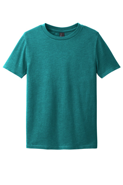 Front View of HtdTeal District Youth Perfect Blend CVC Tee DT108Y plain