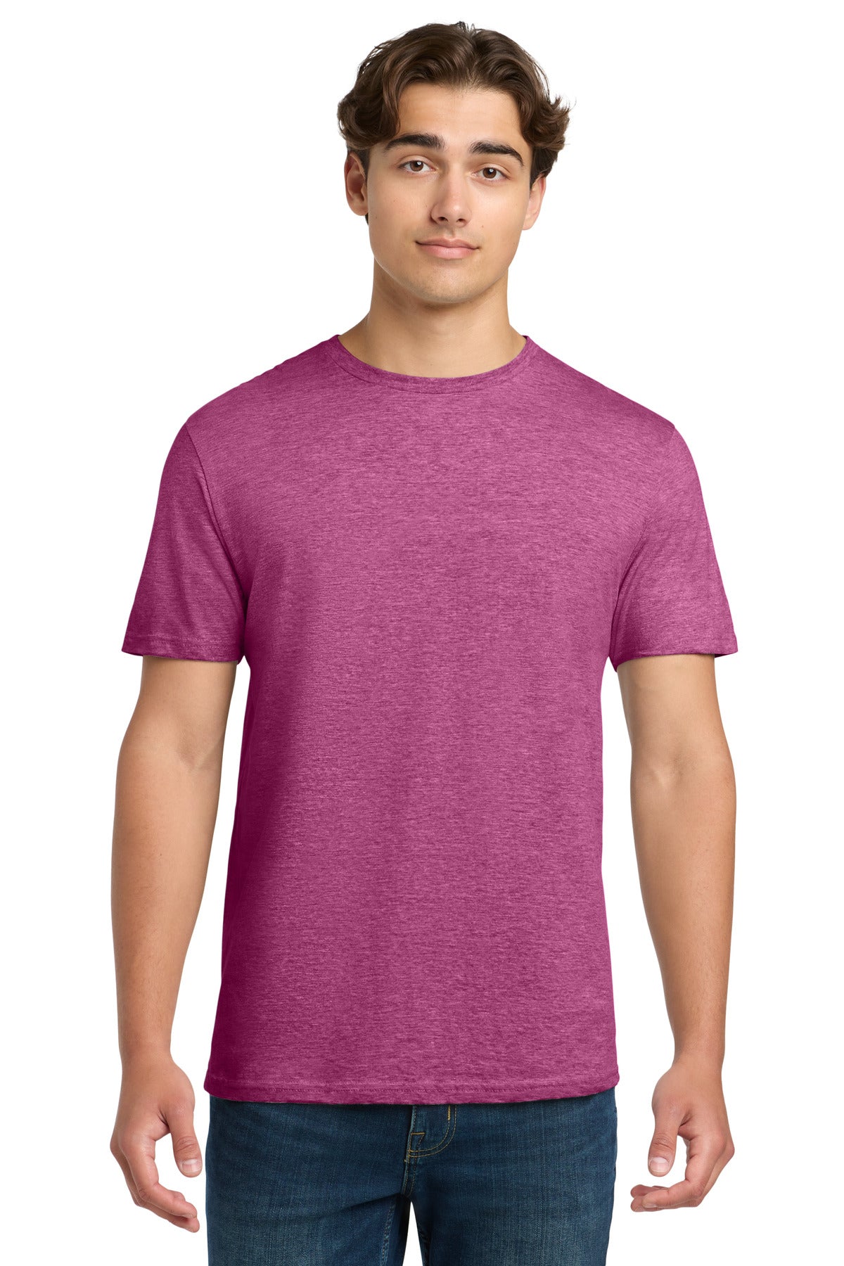 Front View of HthrBerry Gildan Softstyle T-Shirt. 64000 plain