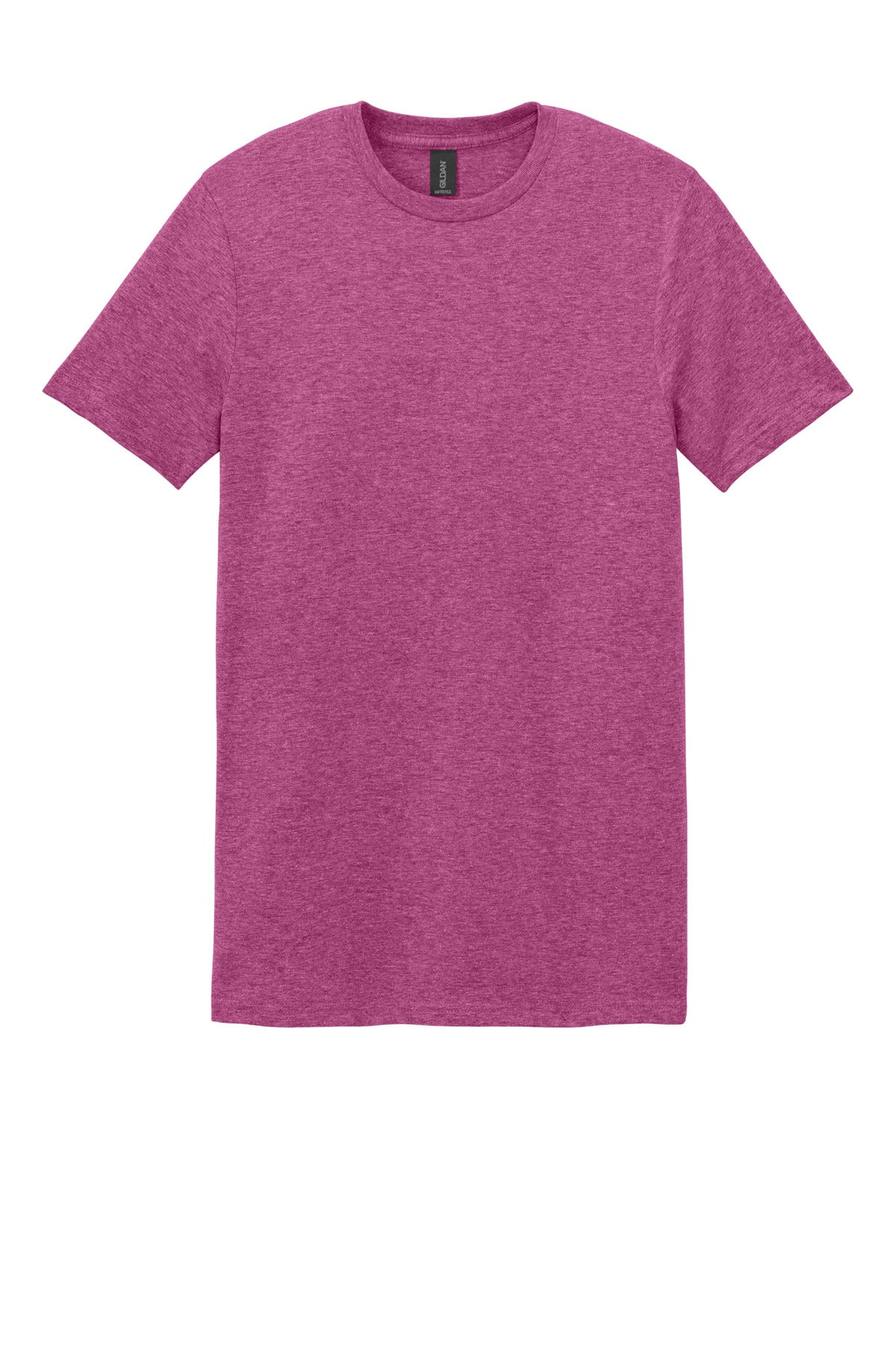 Front View of HthrBerry Gildan Softstyle T-Shirt. 64000 plain