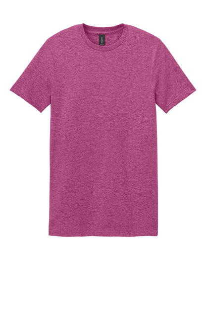 Front View of HthrBerry Gildan Softstyle T-Shirt. 64000 plain