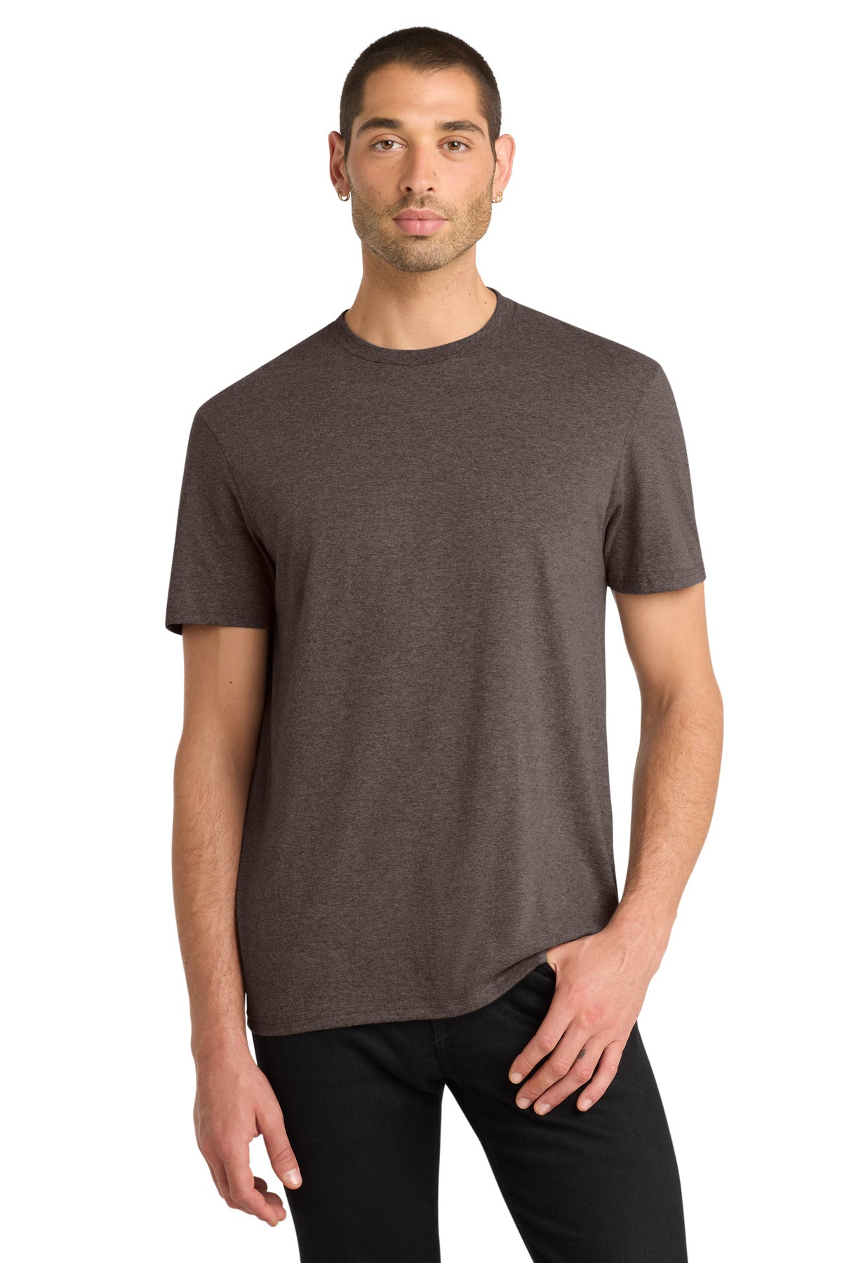 Front View of Hthrd Brown District Very Important Tee . DT6000 plain