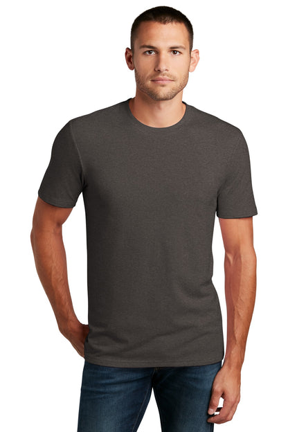 Front View of Hthrd Charcoal District Flex Tee DT7500 plain