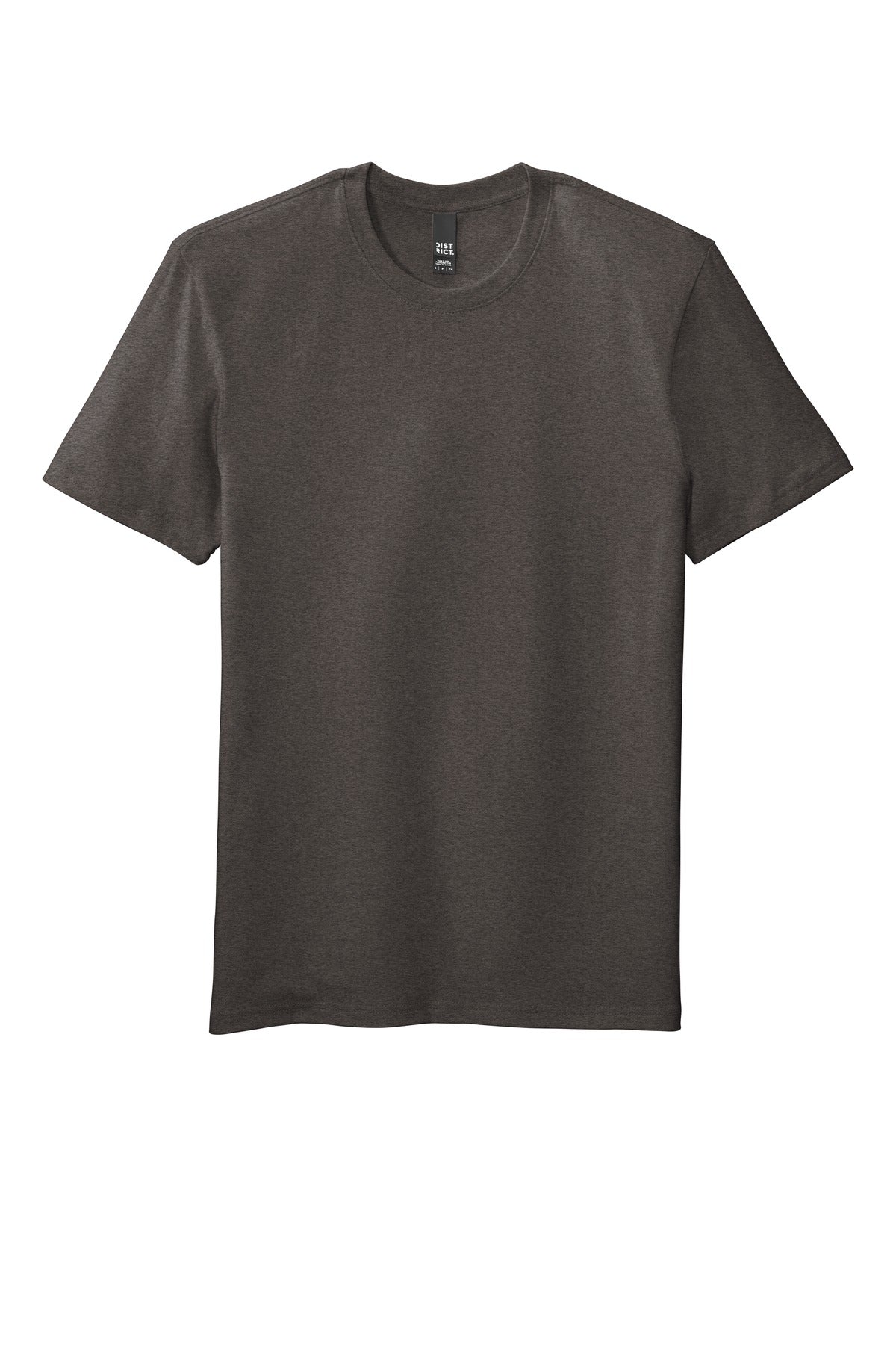 Front View of Hthrd Charcoal District Flex Tee DT7500 plain