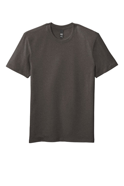 Front View of Hthrd Charcoal District Flex Tee DT7500 plain