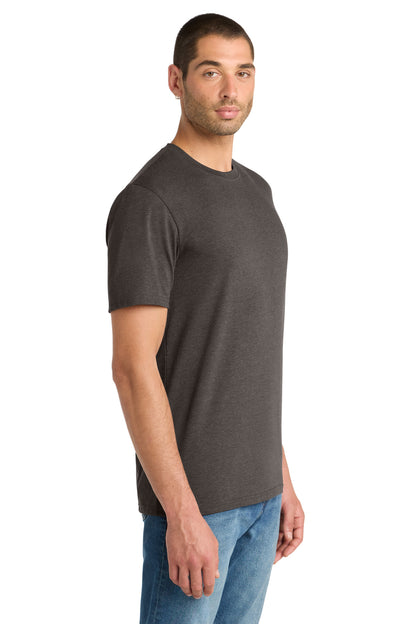 Front View of Hthrd Charcoal District Flex Tee DT7500 plain