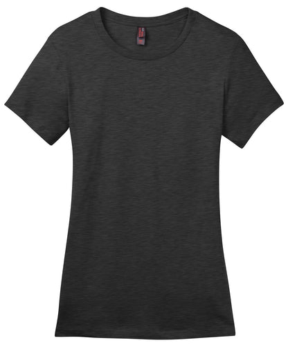 Front View of Hthrd Charcoal District Women's Perfect Weight Tee. DM104L plain