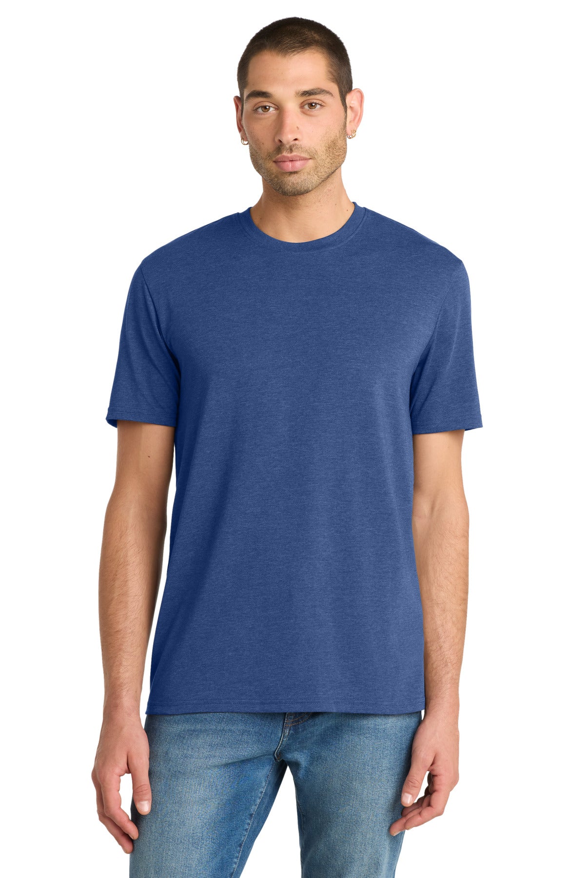 Front View of Hthrd Deep Roy District Flex Tee DT7500 plain