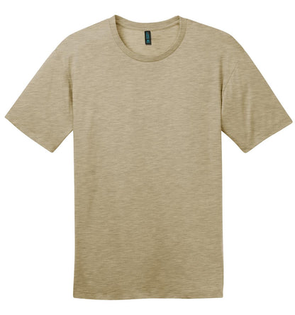 Front View of Hthrd Latte District Perfect Weight Tee. DT104 plain