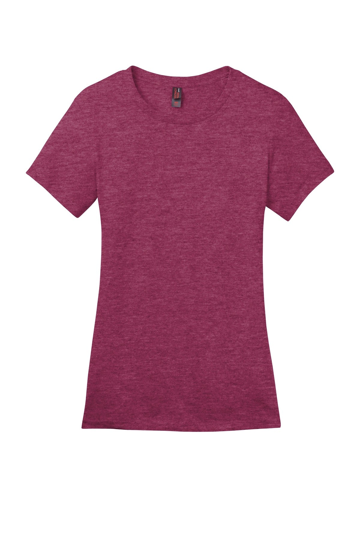 Front View of Hthrd Loganbry District Women's Perfect Weight Tee. DM104L plain