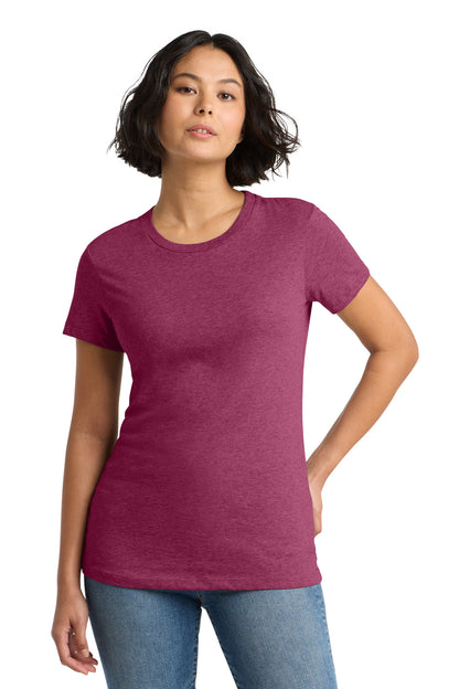 Front View of Hthrd Loganbry District Women's Perfect Weight Tee. DM104L plain