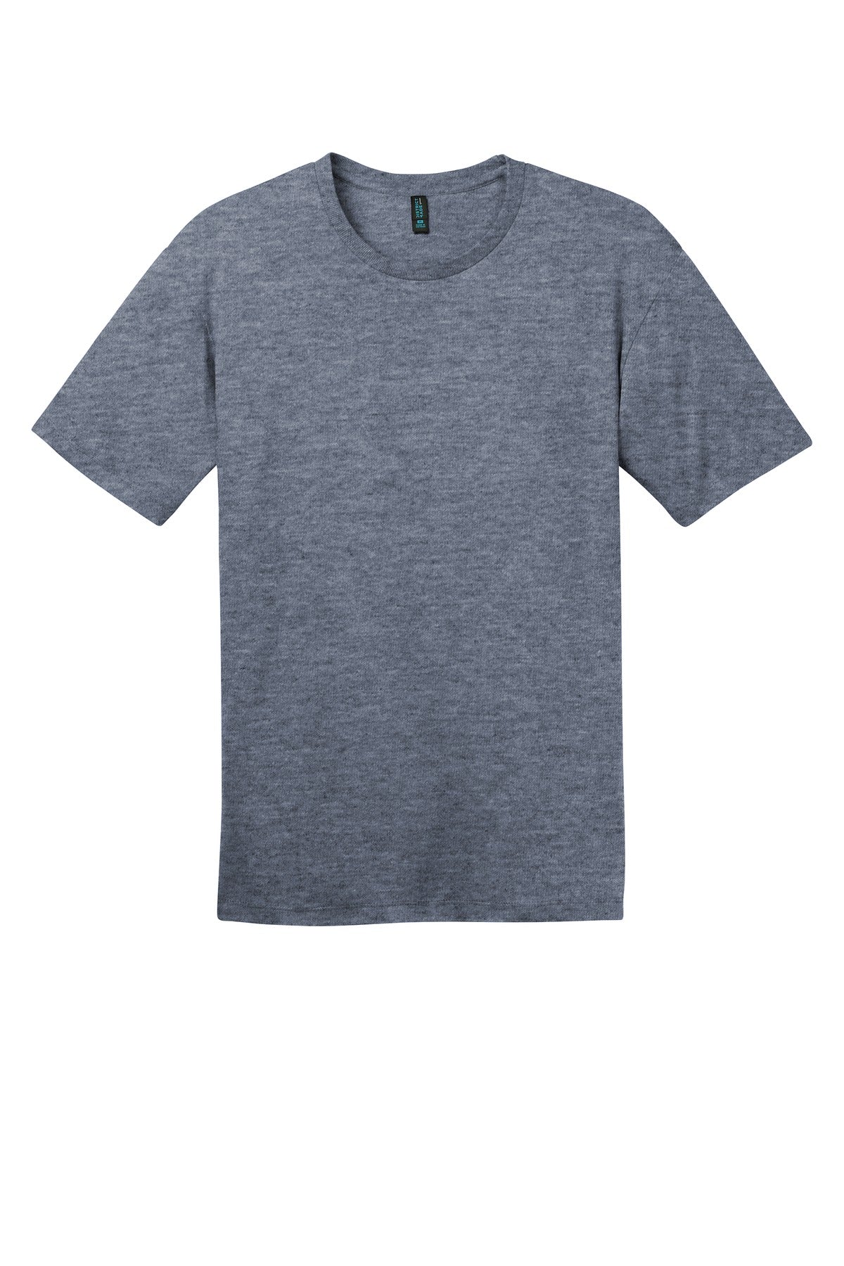 Front View of Hthrd Navy District Perfect Weight Tee. DT104 plain