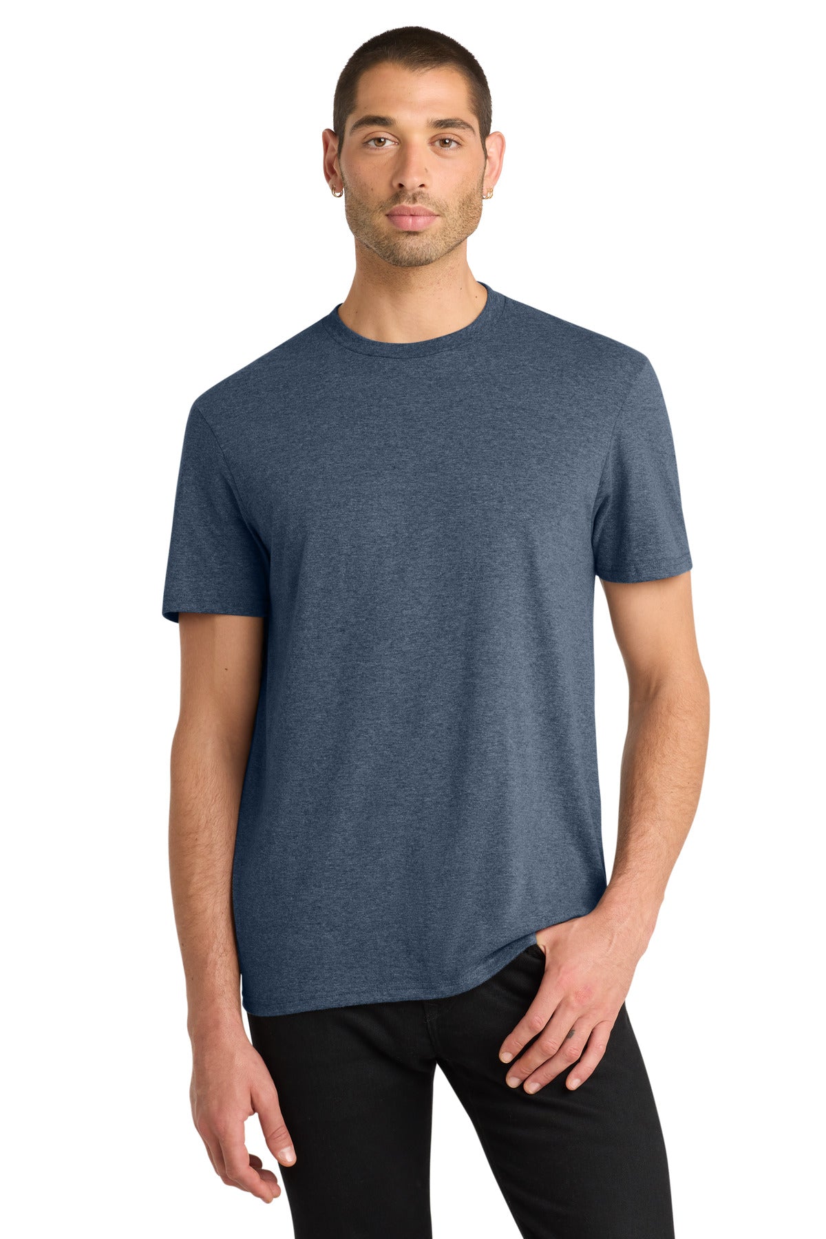 Front View of Hthrd Navy District Very Important Tee . DT6000 plain