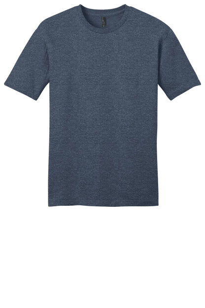 Front View of Hthrd Navy District Very Important Tee . DT6000 plain