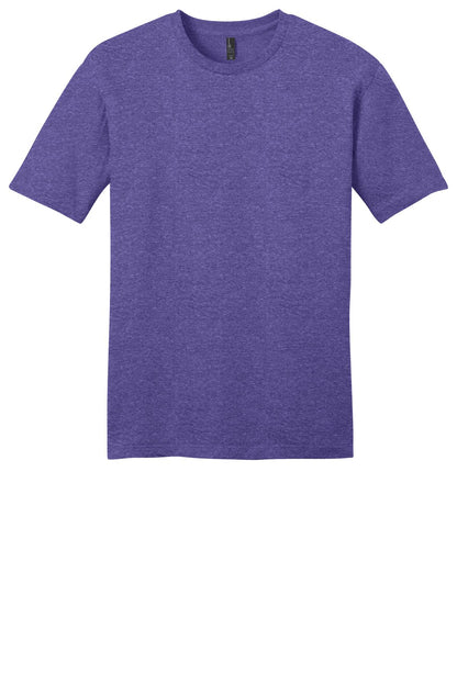 Front View of Hthrd Purple District Very Important Tee . DT6000 plain