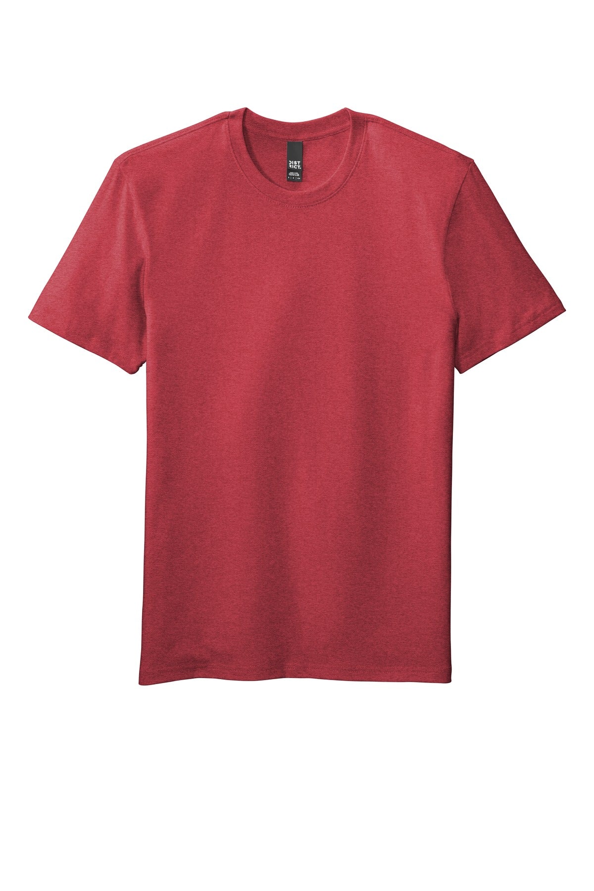 Front View of Hthrd Red District Flex Tee DT7500 plain