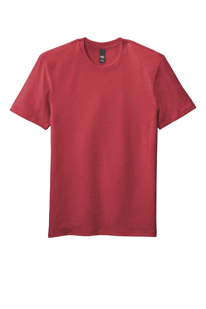 Front View of Hthrd Red District Flex Tee DT7500 plain