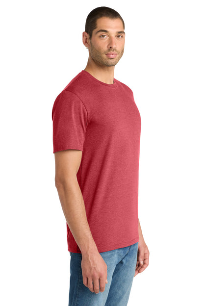 Front View of Hthrd Red District Flex Tee DT7500 plain