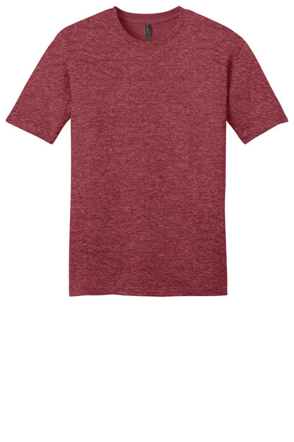 Front View of Hthrd Red District Very Important Tee . DT6000 plain