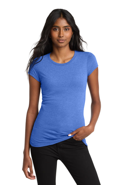 Front View of Hthrd Royal District Women's Fitted Very Important Tee . DT6001 plain