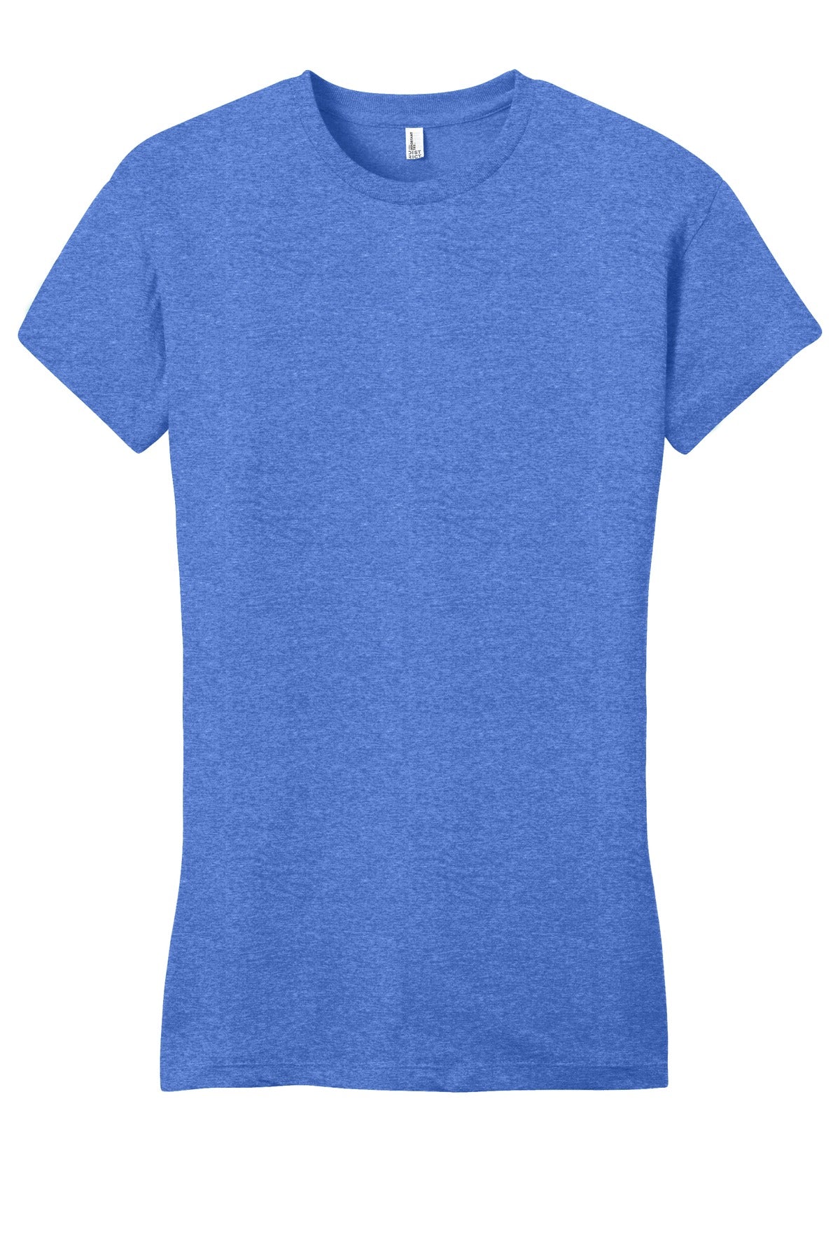 Front View of Hthrd Royal District Women's Fitted Very Important Tee . DT6001 plain