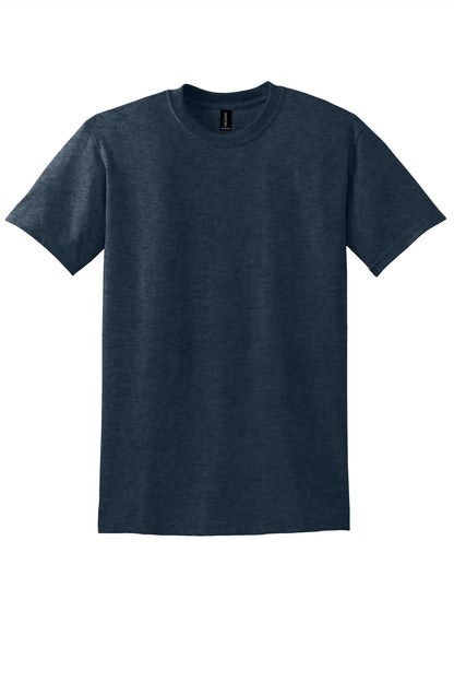Front View of HthrDkNavy Gildan DryBlend 50 Cotton/50 Poly T-Shirt. 8000 plain