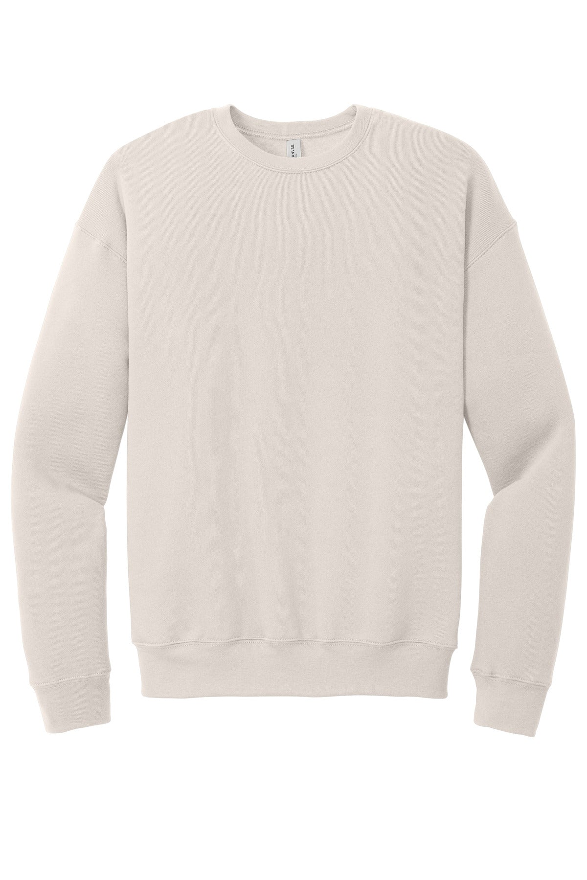 Front View of HthrDust BELLA+CANVAS Unisex Sponge Fleece Drop Shoulder Sweatshirt. BC3945 plain