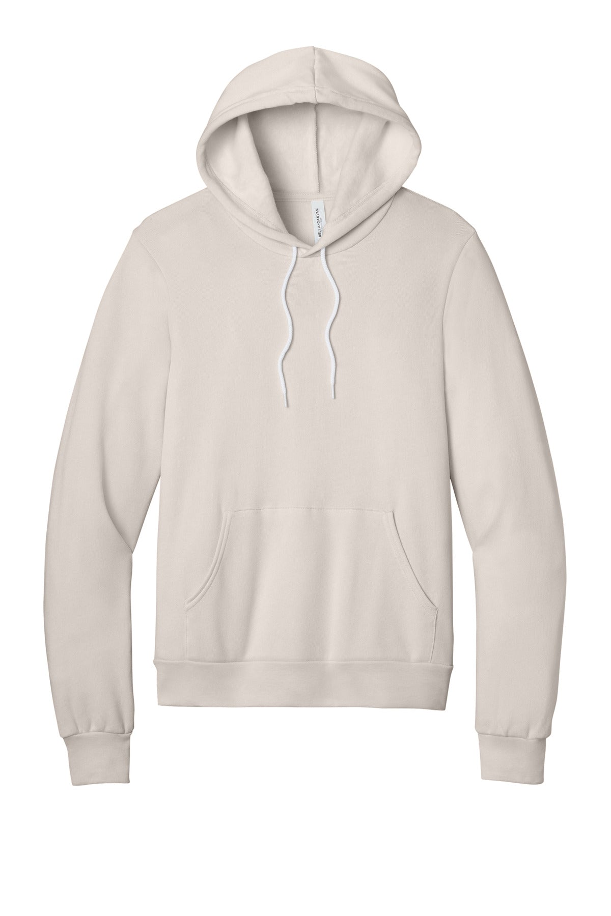Front View of HthrDust BELLA+CANVAS Unisex Sponge Fleece Pullover Hoodie. BC3719 plain