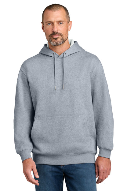 Front View of HthrGrey CornerStone Tough Fleece Pullover Hoodie CSF630 plain
