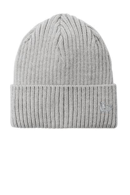 Front View of HthrGrey New Era Core Classic Cuff Beanie NE908 plain