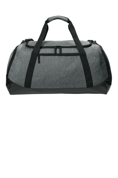Front View of HthrGrey Sport-Tek Large Rec Duffel BST505 plain