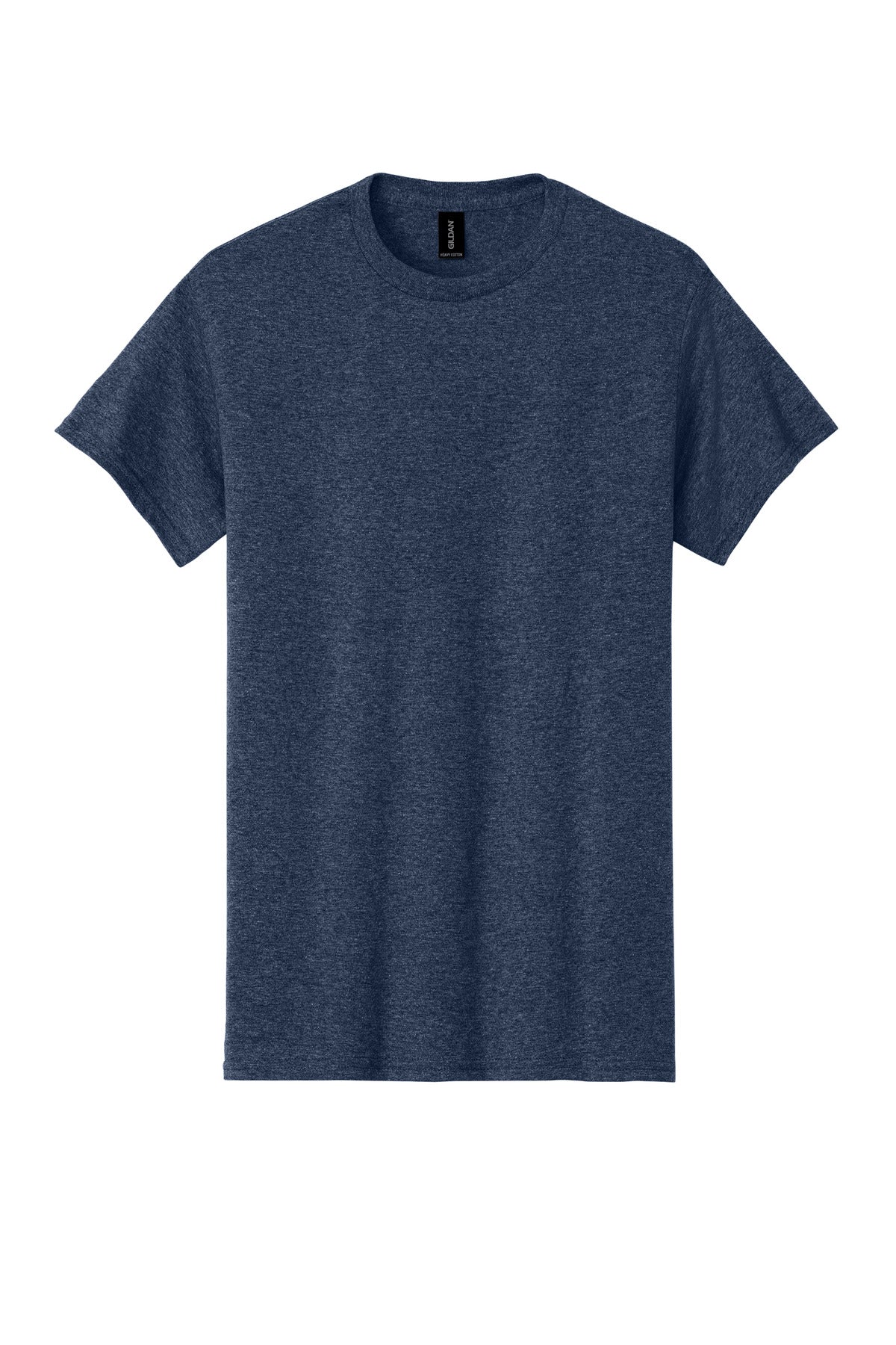 Front View of HthrNavy Gildan - Heavy Cotton 100% Cotton T-Shirt. 5000 plain