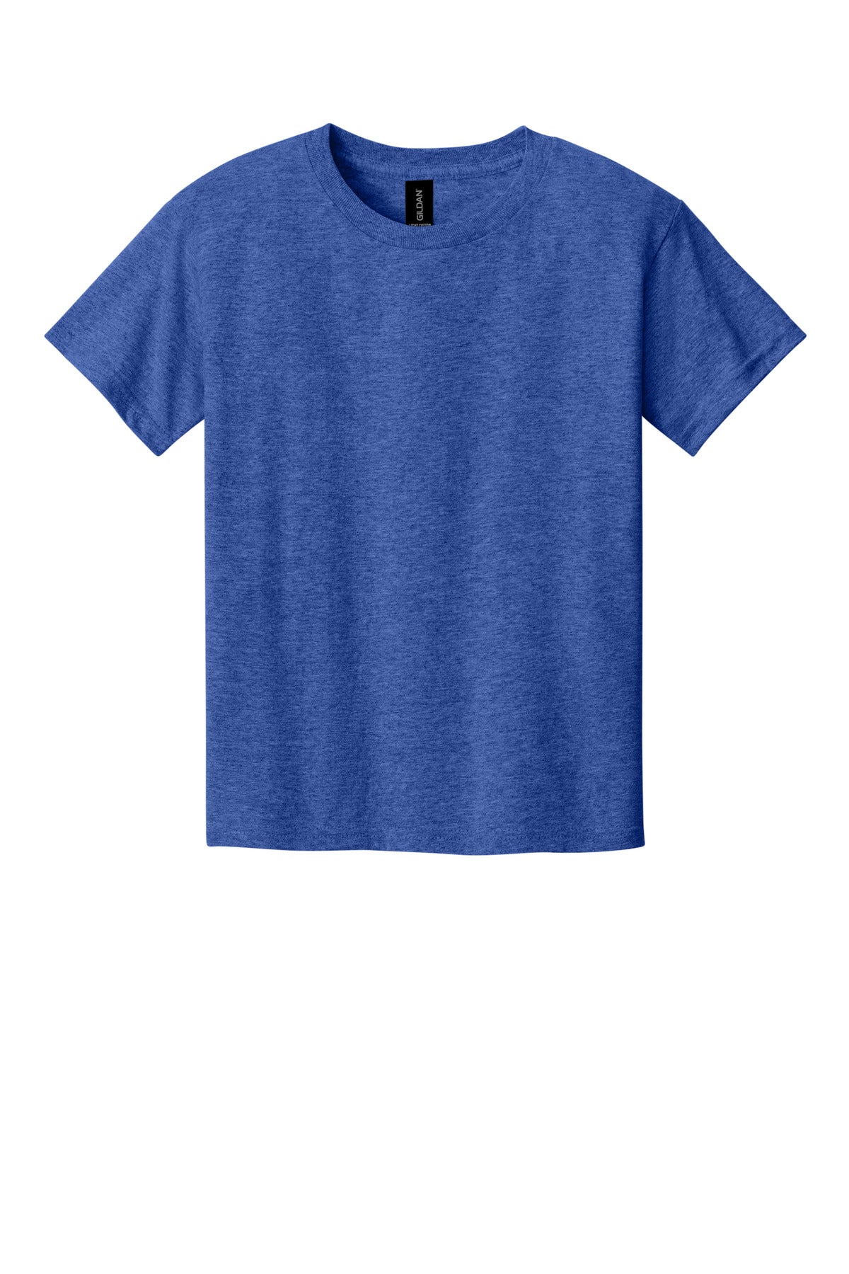 Front View of HthrRoyal Gildan Youth Light Cotton Tee 3000B plain