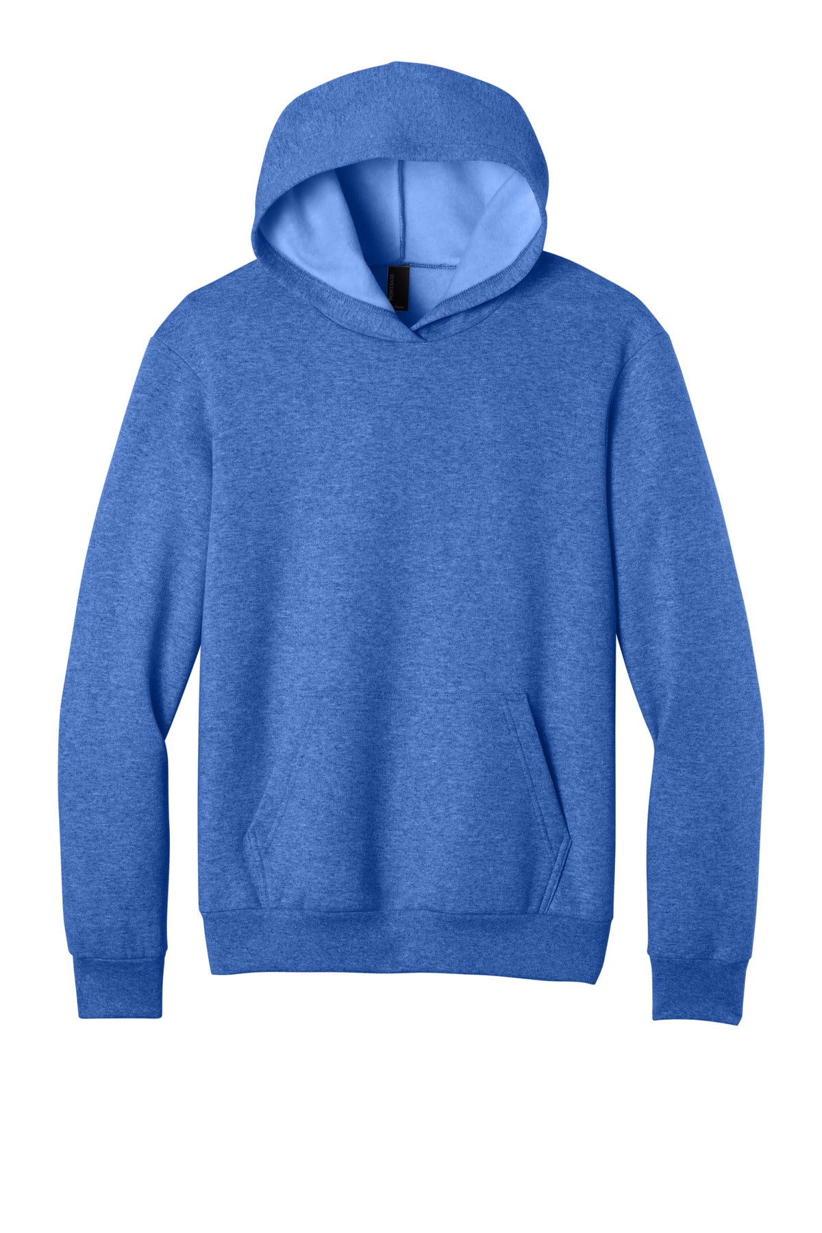 Front View of HthrRoyal Port & Co Easy Fleece Pullover Hooded Sweatshirt PC68H plain