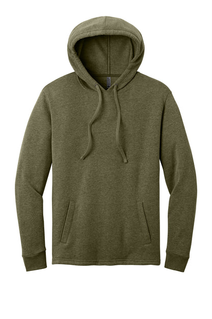 Front View of HtMltGrn Next Level Apparel Adult Malibu Pullover Hoodie. NL9300 plain