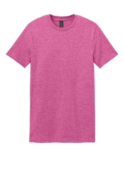 Front View of HtrHelcona Gildan Softstyle T-Shirt. 64000 plain