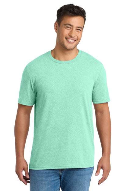 Front View of HtrJadeite Port & Co Tri-Blend Tee. PC330 plain