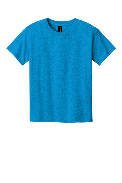 Front View of HtSapphire Gildan Youth Light Cotton Tee 3000B plain