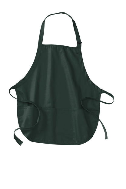 Front View of Hunter Port Authority Medium-Length Apron with Pouch Pockets. A510 plain