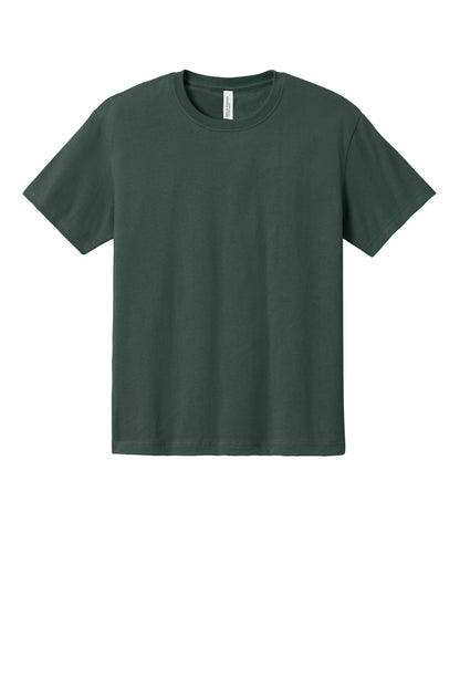 Front View of HunterGrn BELLA+CANVAS Unisex 7.5-Ounce Heavyweight Tee BC4610 plain