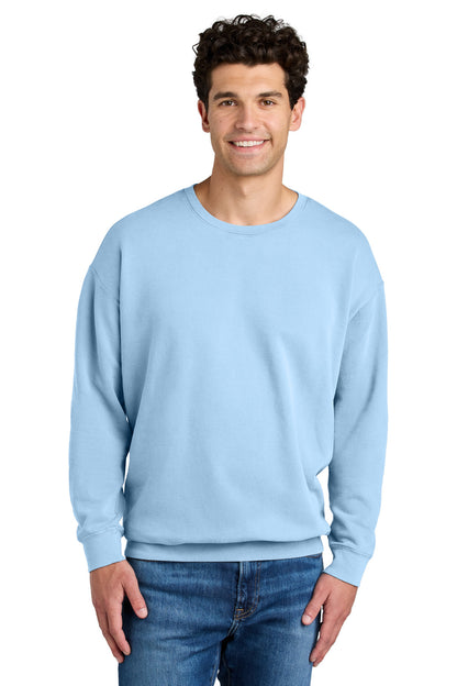 Front View of Hydrangea Comfort Colors Lightweight Crewneck Sweatshirt 1466 plain