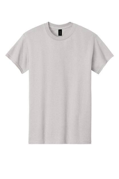Front View of Ice Grey Gildan - Heavy Cotton 100% Cotton T-Shirt. 5000 plain
