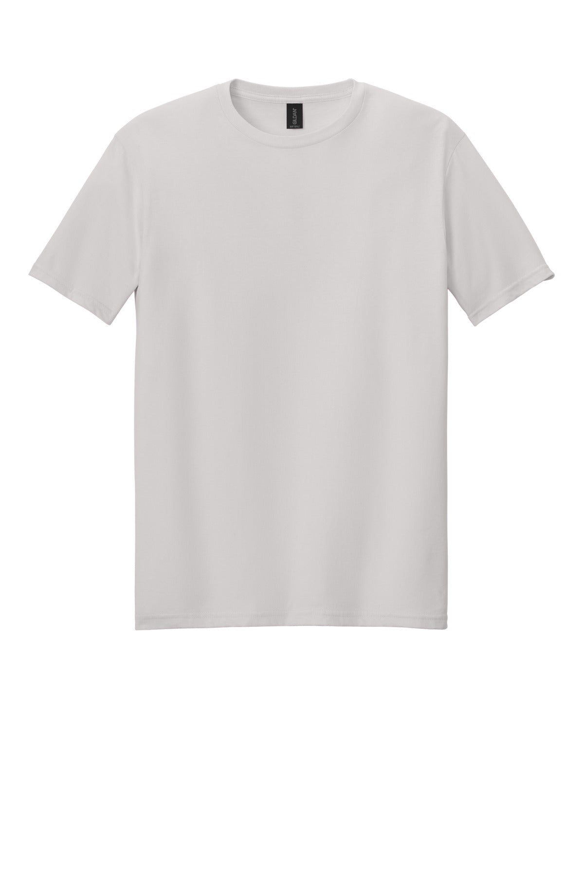 Front View of IceGrey Gildan Softstyle T-Shirt. 64000 plain