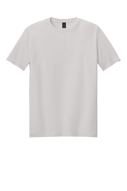 Front View of IceGrey Gildan Softstyle T-Shirt. 64000 plain