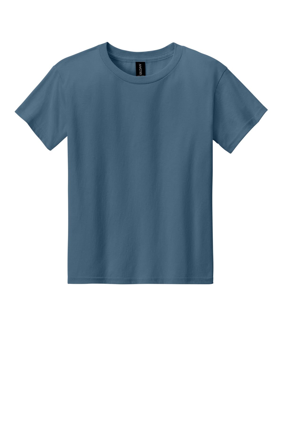 Front View of IndigoBlue Gildan Youth Light Cotton Tee 3000B plain