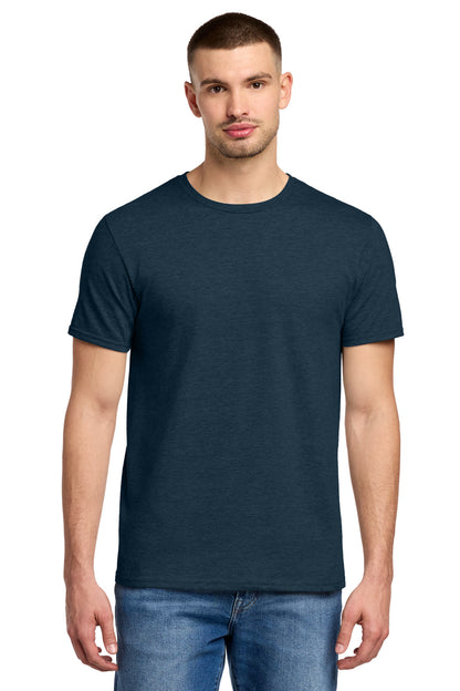 Front View of IndigoHtr Jerzees Premium Blend Ring Spun T-Shirt 560M plain