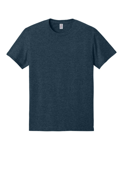Front View of IndigoHtr Jerzees Ultimate Unisex Ring Spun T-Shirt IC46M plain