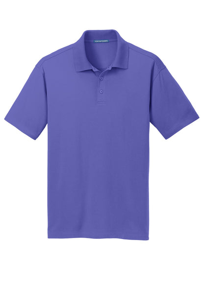Front View of Iris Blue Port Authority Rapid Dry Mesh Polo. K573 plain