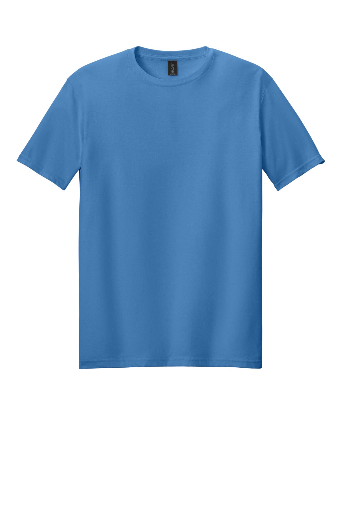 Front View of Iris Gildan Softstyle T-Shirt. 64000 plain