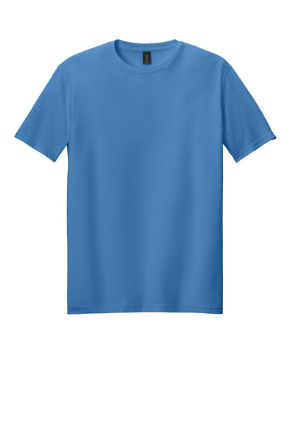 Front View of Iris Gildan Softstyle T-Shirt. 64000 plain