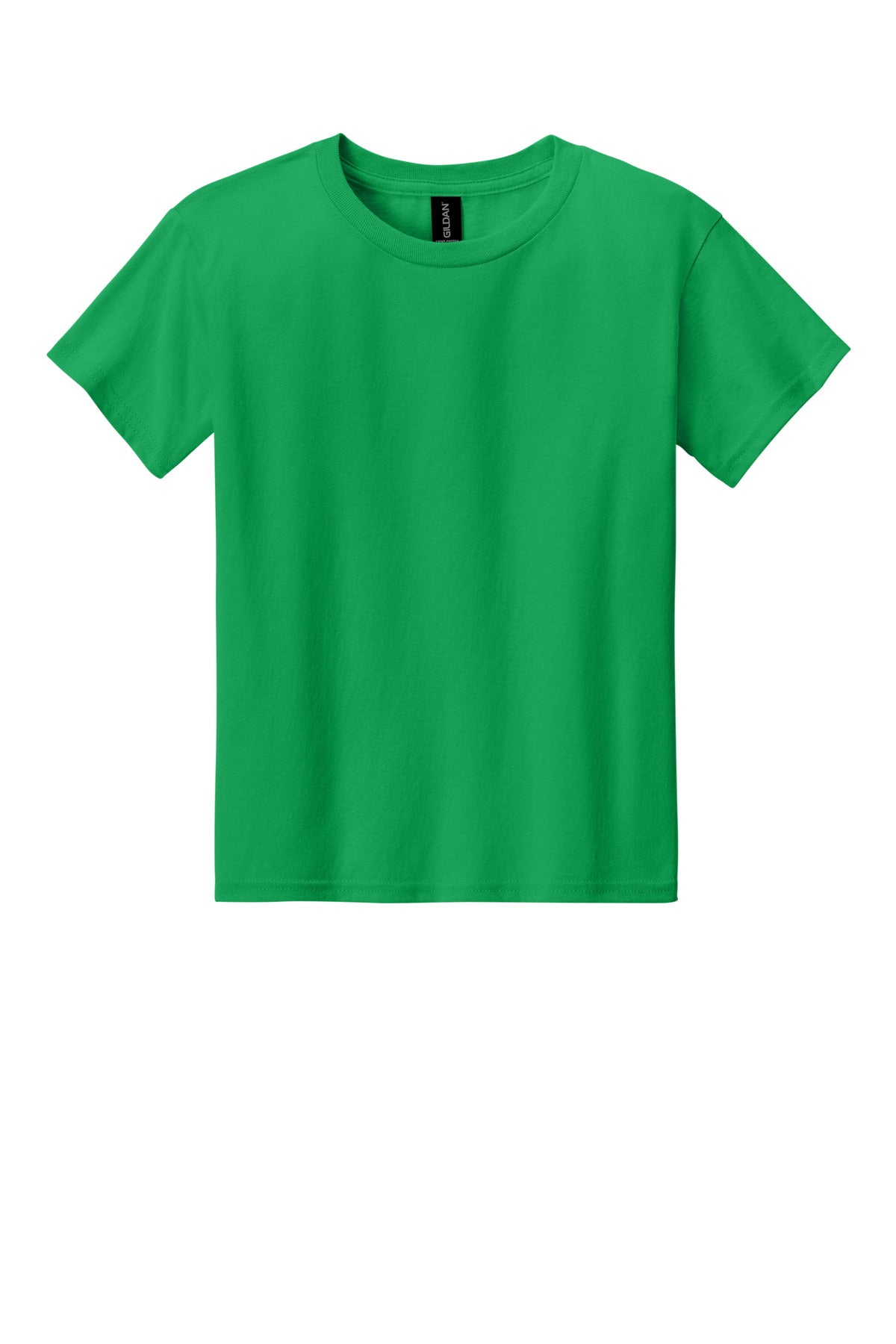Front View of IrishGreen Gildan Youth Light Cotton Tee 3000B plain